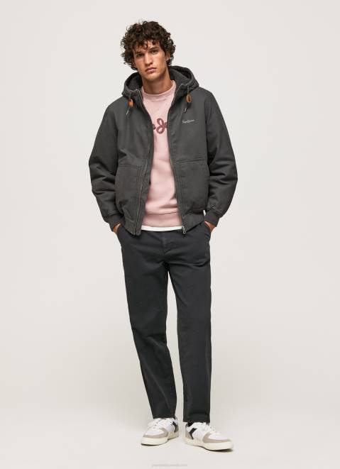Pepe Jeans Fleece Lining Jacket Men Washed Black Z22X836