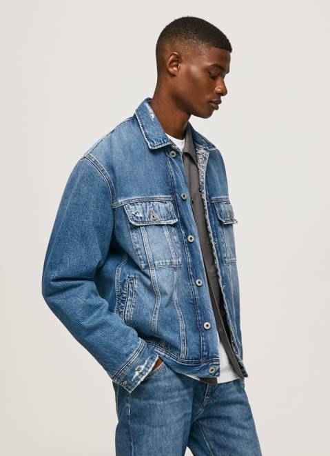 Pepe Jeans Oversized Denim Jacket Men Denim Z22X818