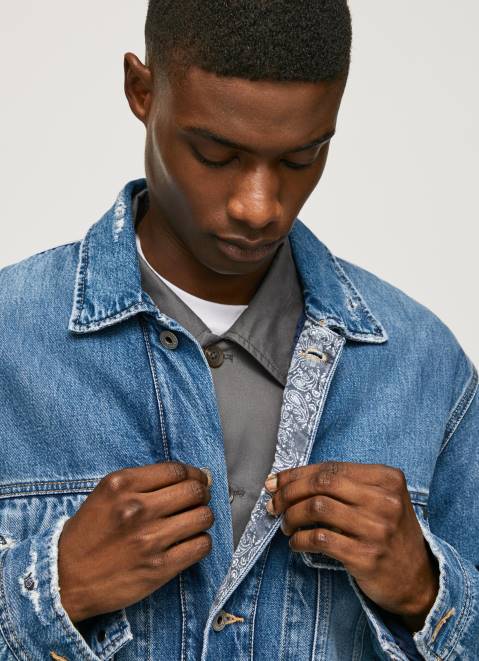 Pepe Jeans Oversized Denim Jacket Men Denim Z22X818