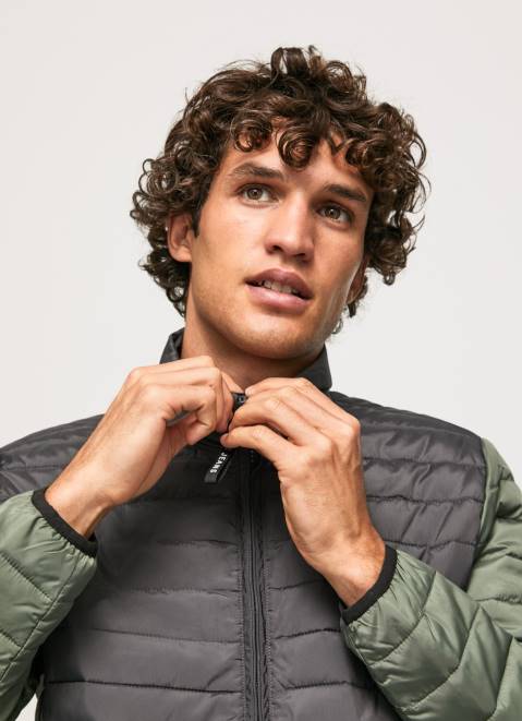 Pepe Jeans Padded Down Jacket Men Washed Black Z22X837