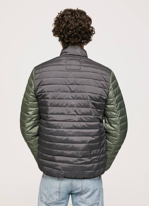 Pepe Jeans Padded Down Jacket Men Washed Black Z22X837