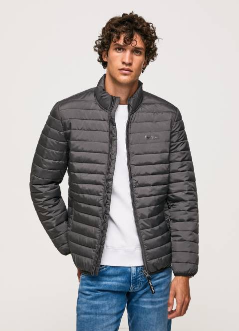 Pepe Jeans Padded Down Jacket Men Washed Black Z22X839