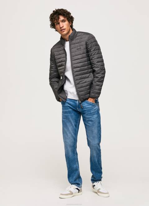 Pepe Jeans Padded Down Jacket Men Washed Black Z22X839