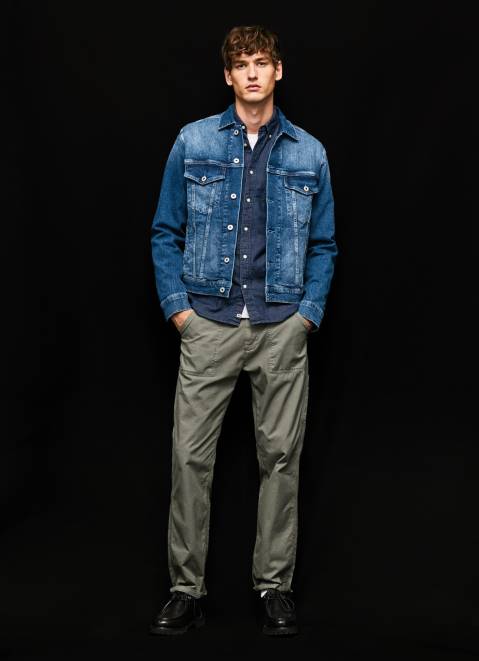 Pepe Jeans Pinner Regular Fit Denim Jacket Men Denim Z22X831