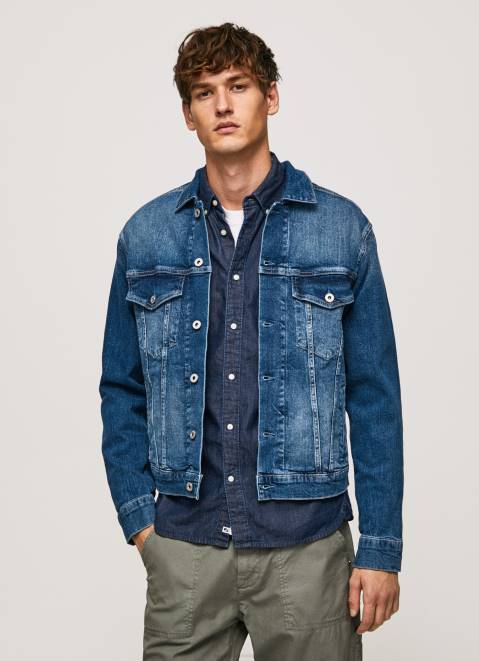 Pepe Jeans Pinner Regular Fit Denim Jacket Men Denim Z22X831