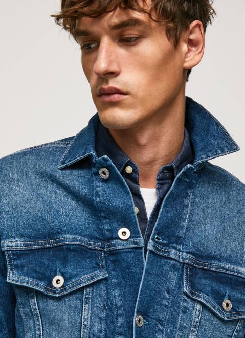Pepe Jeans Pinner Regular Fit Denim Jacket Men Denim Z22X831