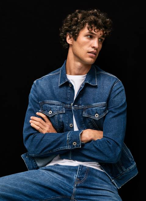 Pepe Jeans Regular Fit Denim Jacket Men Denim Z22X823