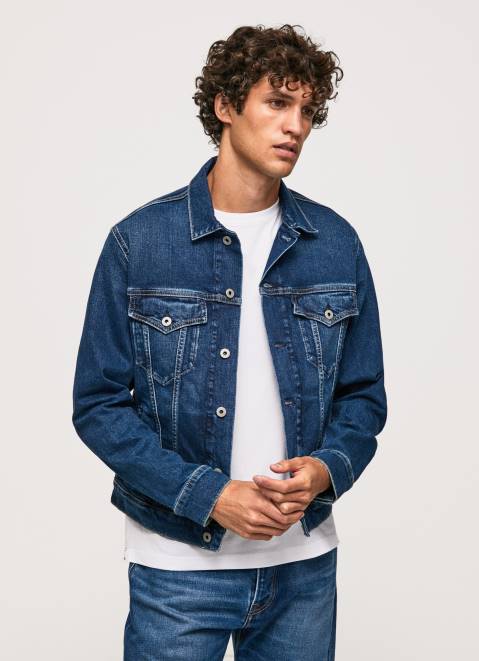 Pepe Jeans Regular Fit Denim Jacket Men Denim Z22X823