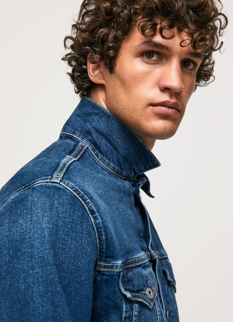 Pepe Jeans Regular Fit Denim Jacket Men Denim Z22X823