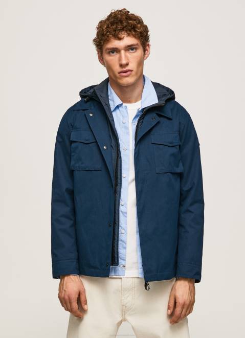 Pepe Jeans Short Parka With Detachable Bib Men Dulwich Z22X832