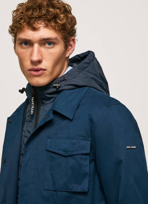 Pepe Jeans Short Parka With Detachable Bib Men Dulwich Z22X832