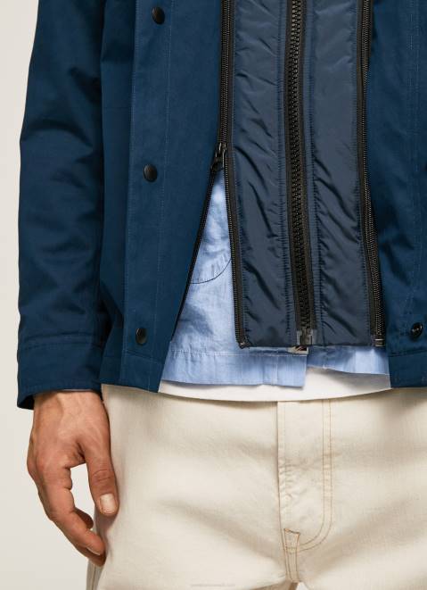 Pepe Jeans Short Parka With Detachable Bib Men Dulwich Z22X832
