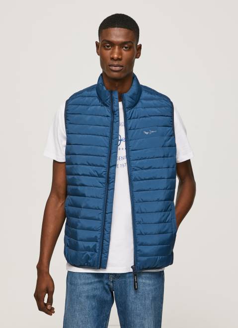 Pepe Jeans Zip Fastened Padded Waistcoat Men Jarman Z22X844