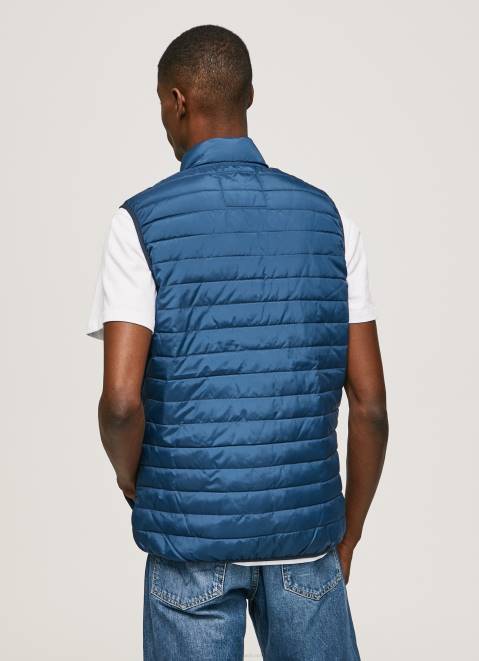 Pepe Jeans Zip Fastened Padded Waistcoat Men Jarman Z22X844