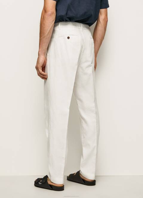 Pepe Jeans Arrow Relaxed Fit Chino Pants Men Ivory Z22X1102