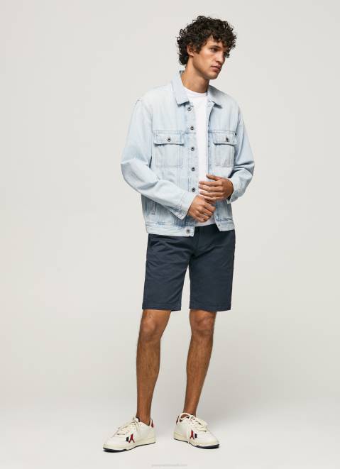 Pepe Jeans Cotton Chino Shorts Men Dulwich Z22X1134