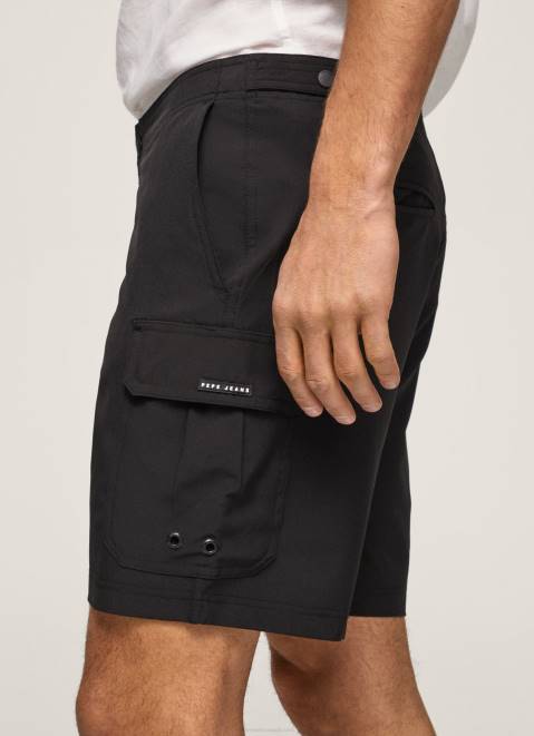 Pepe Jeans Fergus Cargo Swimsuit Shorts Men Black Z22X1142