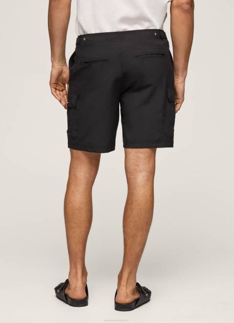 Pepe Jeans Fergus Cargo Swimsuit Shorts Men Black Z22X1142