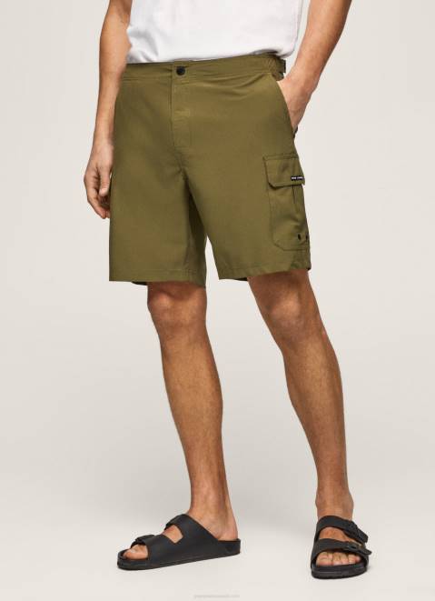 Pepe Jeans Fergus Cargo Swimsuit Shorts Men Harvard Khaki Z22X1141