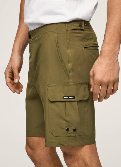 Pepe Jeans Fergus Cargo Swimsuit Shorts Men Harvard Khaki Z22X1141