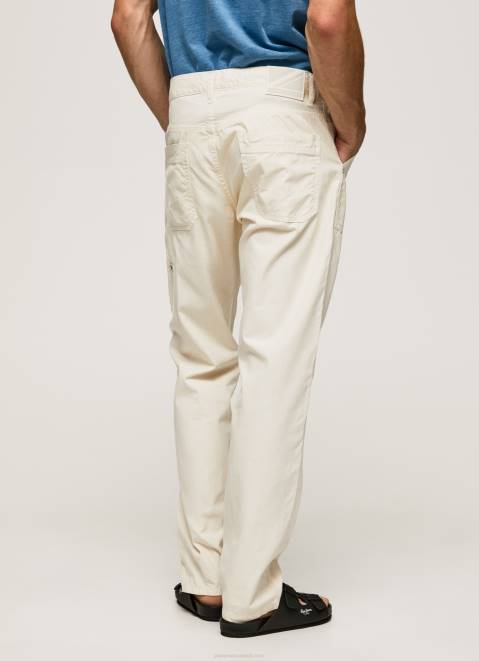 Pepe Jeans Newton Worker Cargo Pants Men Ivory Z22X1123
