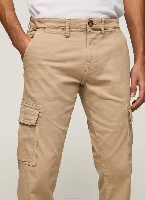 Pepe Jeans Sean Regular Fit Chino Pants Men Camel Z22X1127