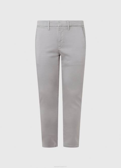 Pepe Jeans Slim James Chino Trousers Men Argent Z22X1110