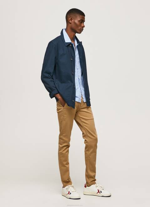 Pepe Jeans Slim James Chino Trousers Men Camel Z22X1098