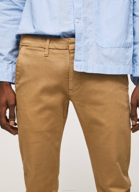 Pepe Jeans Slim James Chino Trousers Men Camel Z22X1098