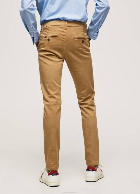 Pepe Jeans Slim James Chino Trousers Men Camel Z22X1098