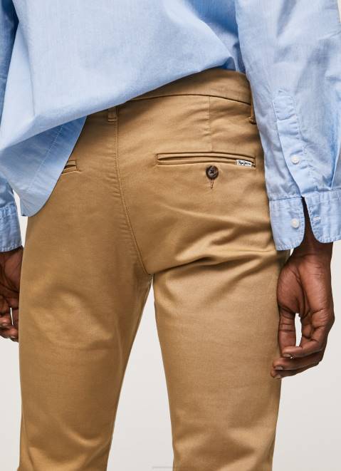 Pepe Jeans Slim James Chino Trousers Men Camel Z22X1098