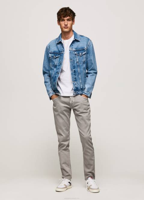 Pepe Jeans Stanley Regular Jogger Pants Men Argent Z22X1101
