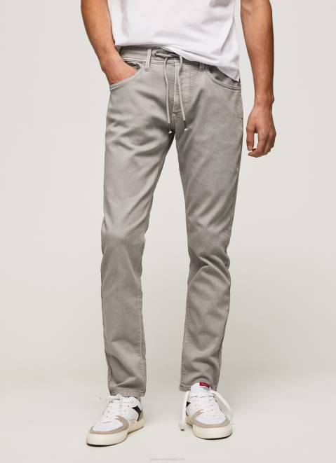 Pepe Jeans Stanley Regular Jogger Pants Men Argent Z22X1101