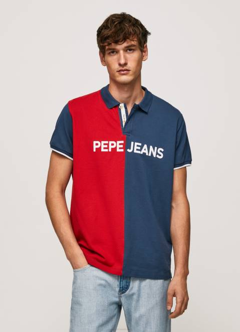 Pepe Jeans Colour Block Pique Polo Shirt Men Jarman Z22X1082