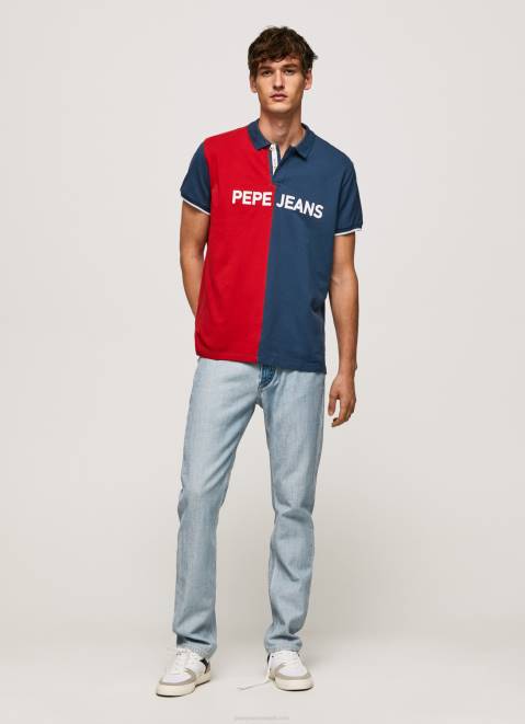 Pepe Jeans Colour Block Pique Polo Shirt Men Jarman Z22X1082