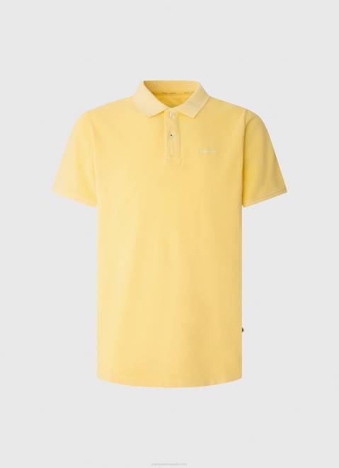 Pepe Jeans Embroidered Logo Pique Polo Shirt Men Shine Z22X1081