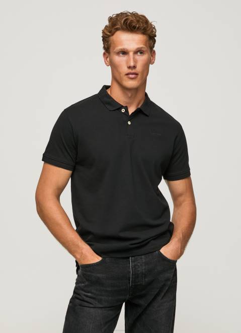 Pepe Jeans Logo T-Shirt Men Black Z22X1086