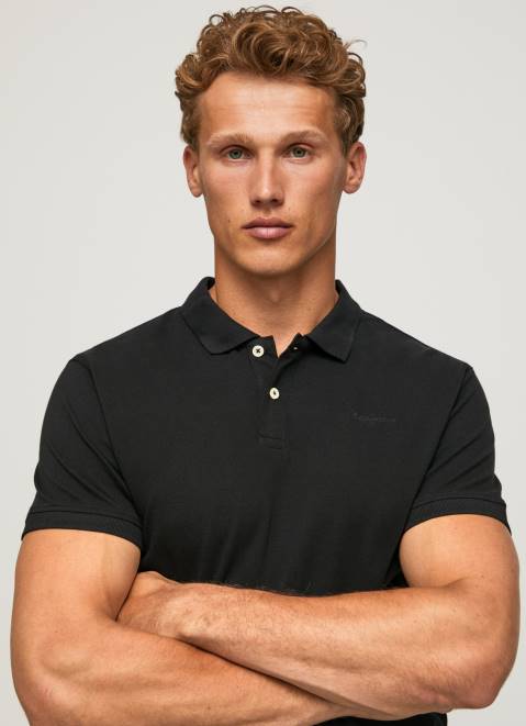 Pepe Jeans Logo T-Shirt Men Black Z22X1086