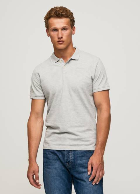 Pepe Jeans Logo T-Shirt Men Grey Marl Z22X1084