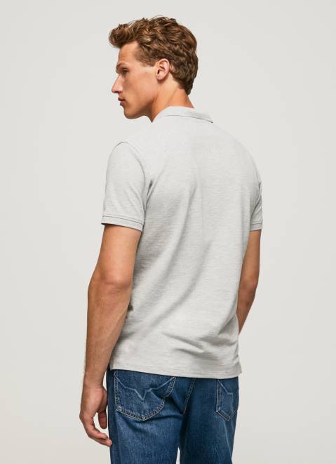 Pepe Jeans Logo T-Shirt Men Grey Marl Z22X1084