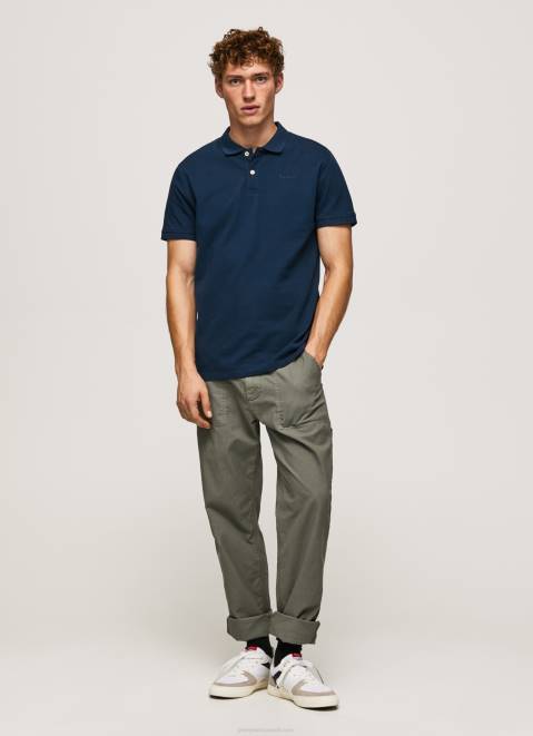 Pepe Jeans Logo T-Shirt Men Navy Z22X1078