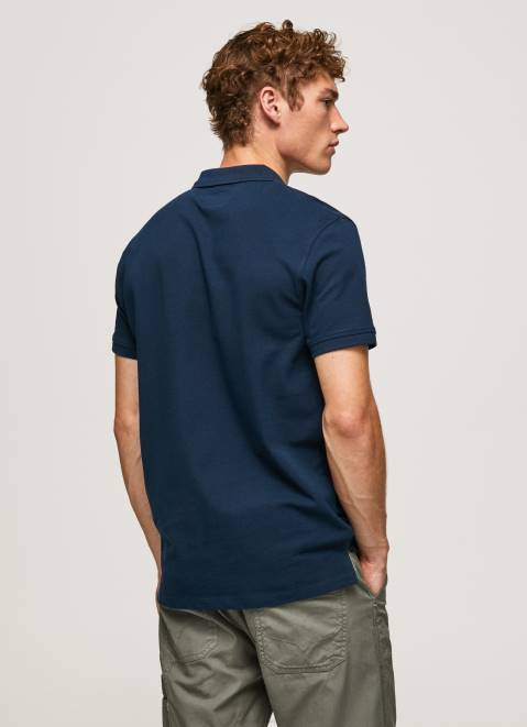 Pepe Jeans Logo T-Shirt Men Navy Z22X1078