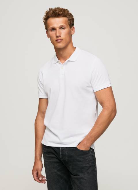 Pepe Jeans Logo T-Shirt Men White Z22X1085