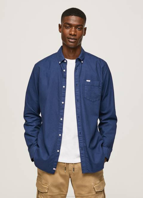 Pepe Jeans Fabio Regular Fit Oxford Shirt Men Dulwich Z22X1025