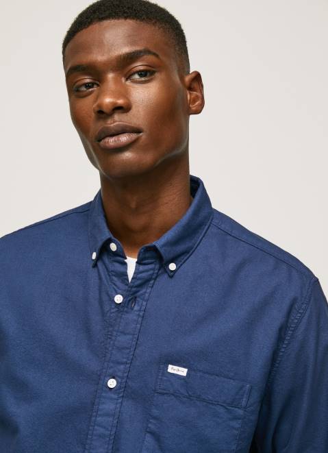 Pepe Jeans Fabio Regular Fit Oxford Shirt Men Dulwich Z22X1025