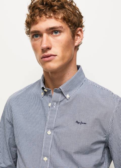 Pepe Jeans Lamar Checkered Poplin Shirt Men Jarman Z22X1046
