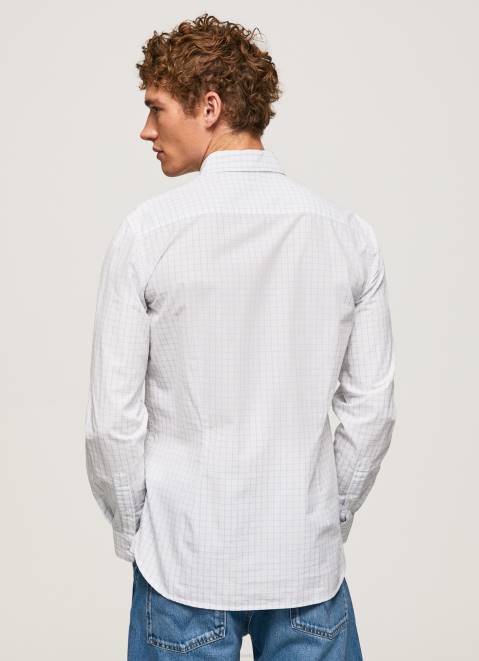 Pepe Jeans Larry Slim Fit Poplin Shirt Men Bleach Blue Z22X1028