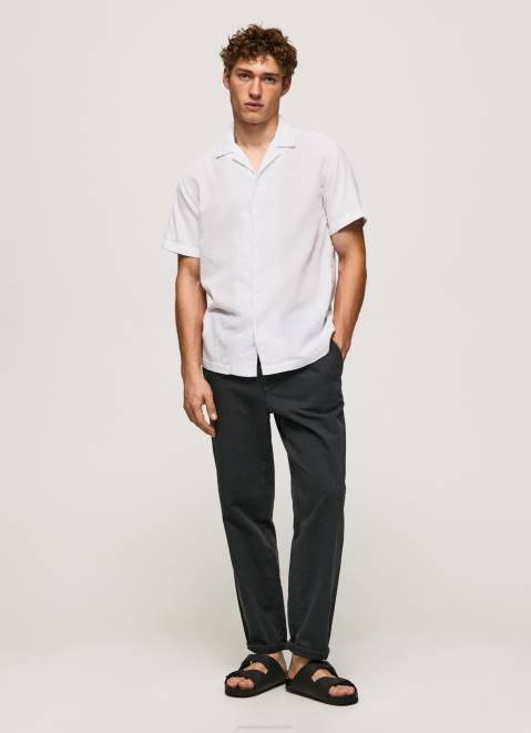 Pepe Jeans Lastingham Short Sleeved Shirt Men White Z22X1060