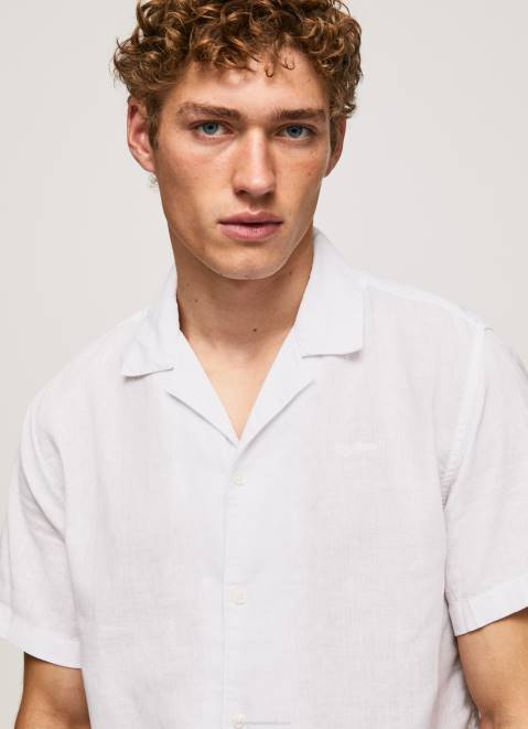 Pepe Jeans Lastingham Short Sleeved Shirt Men White Z22X1060