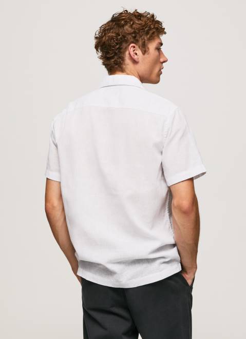 Pepe Jeans Lastingham Short Sleeved Shirt Men White Z22X1060